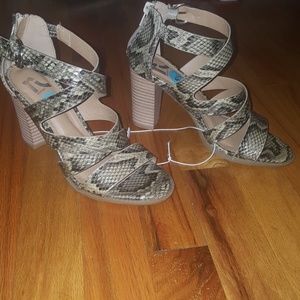 Snake print heels
